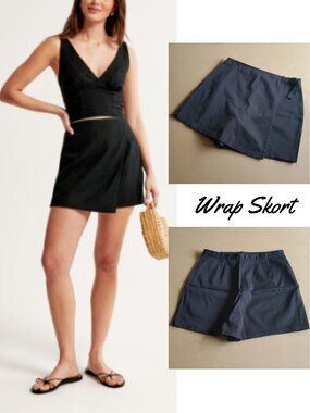 Cotton Twill Skort - Size 16   Vintage 90s